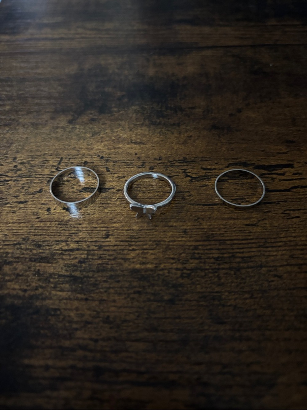Faux Silver Minimalist Ring Set